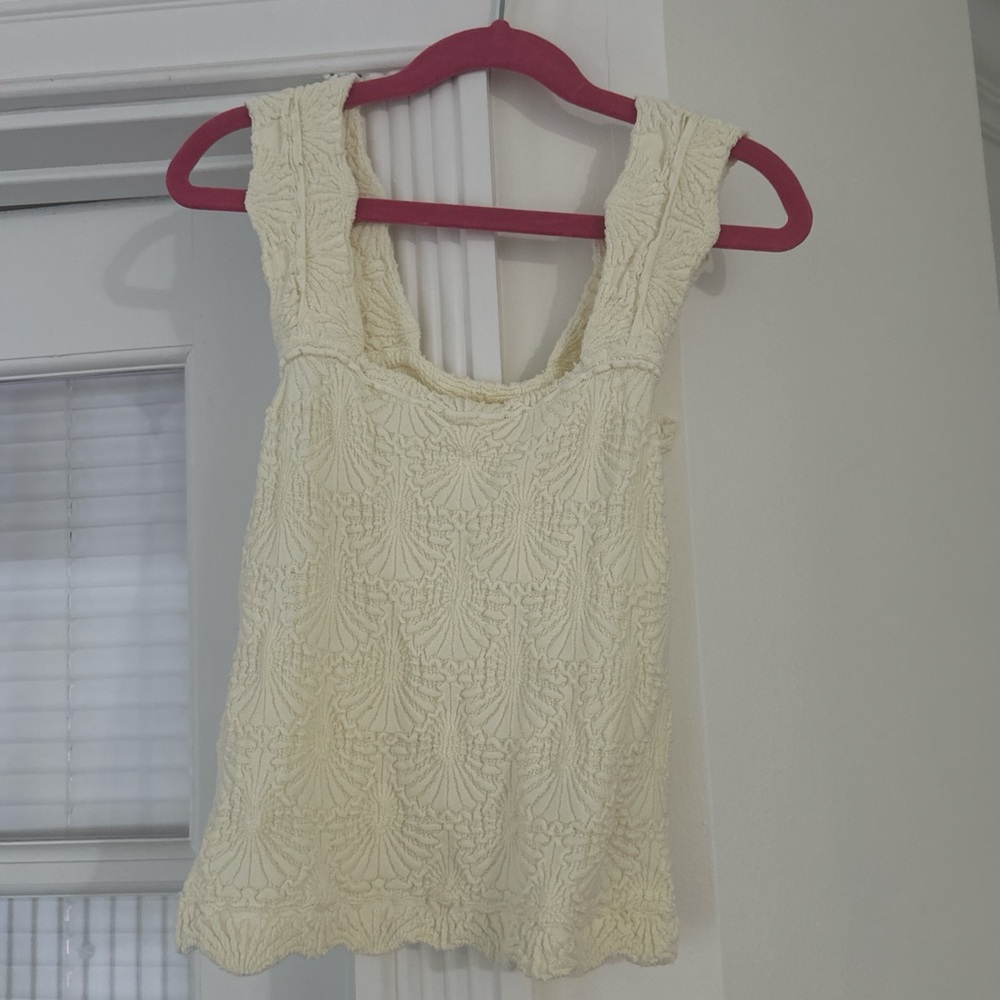 Elegant Cream Sleeveless Top